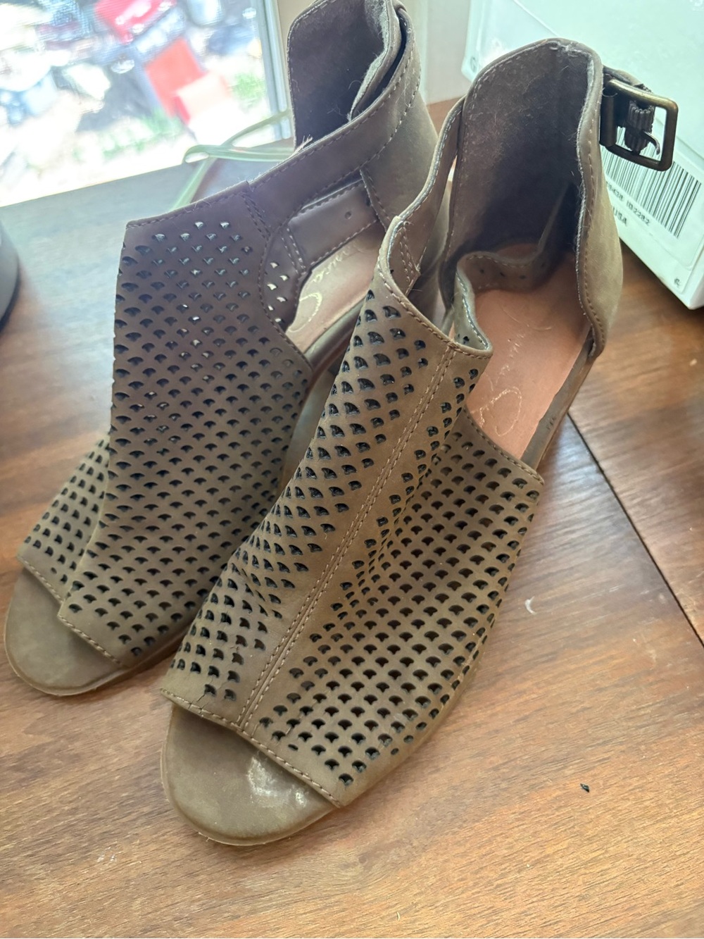 Jessica Simpson open toe booties